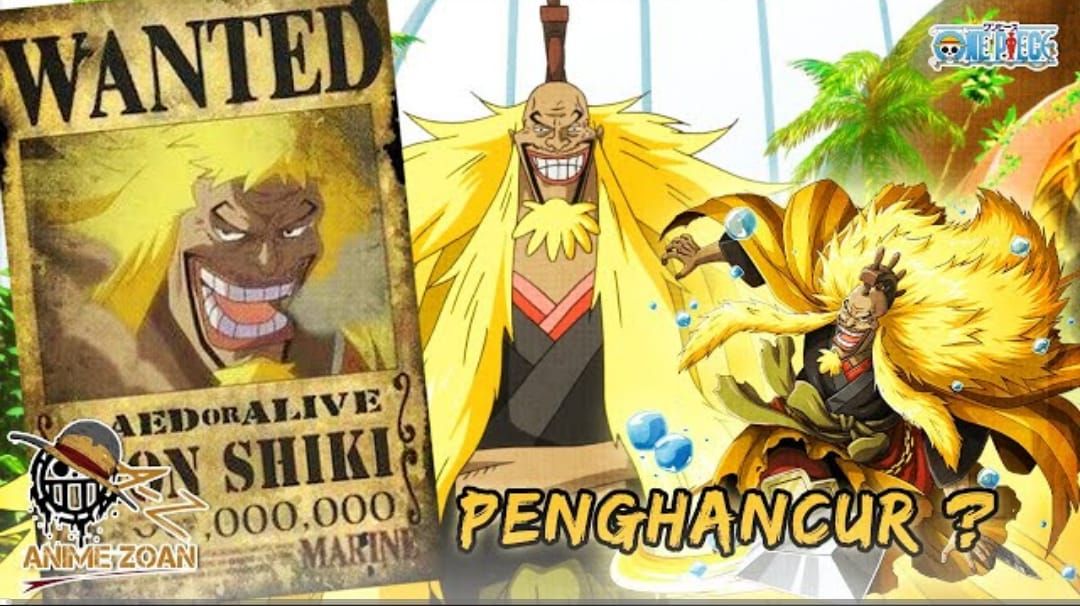 Siap-Siap, Bajak Laut Paling Berbahaya Comeback, Golden Lion Dipimpin Shiki Kembali Kuasai Laut One Piece 