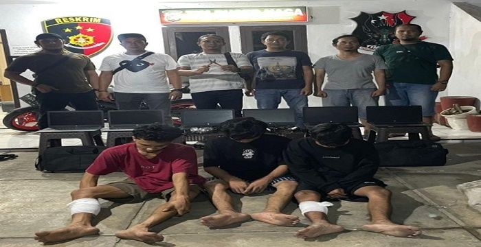 KAwanan Spesialis pembobol rumah sekolah yang mencuri laptop di SMPN 1 Pangkalan Baru Bangka Tengah berhasil diriingkus Tim Buser Naga Polresta Pangkalpinang