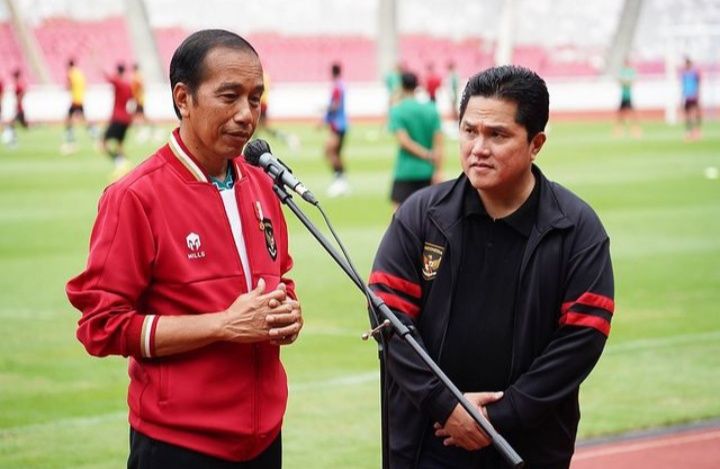 Presiden RI Joko Widodo ketika kunjungi para pemain Timnas U-20 di GBK usai Indonesia di coret FIFA sebagai tuan rumah Piala Dunia U-20 