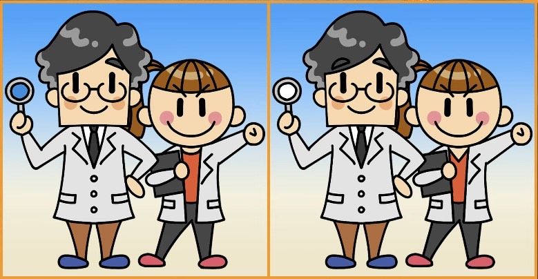 Tes IQ ini menantang kamu untuk mencari 3 perbedaan di antara 2 gambar dokter dan perawatnya.