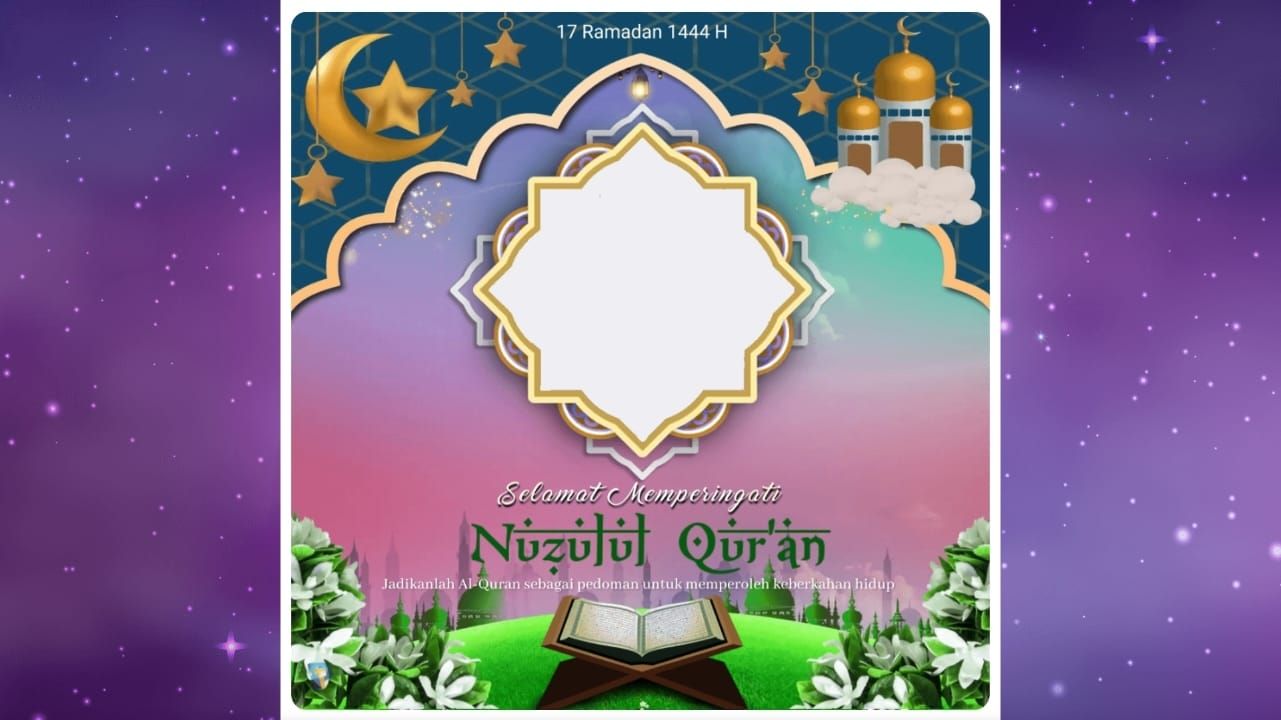 Twibbon Nuzulul Quran 2023 1444 Hijriah/Tangkapan Layar/Twibbonize