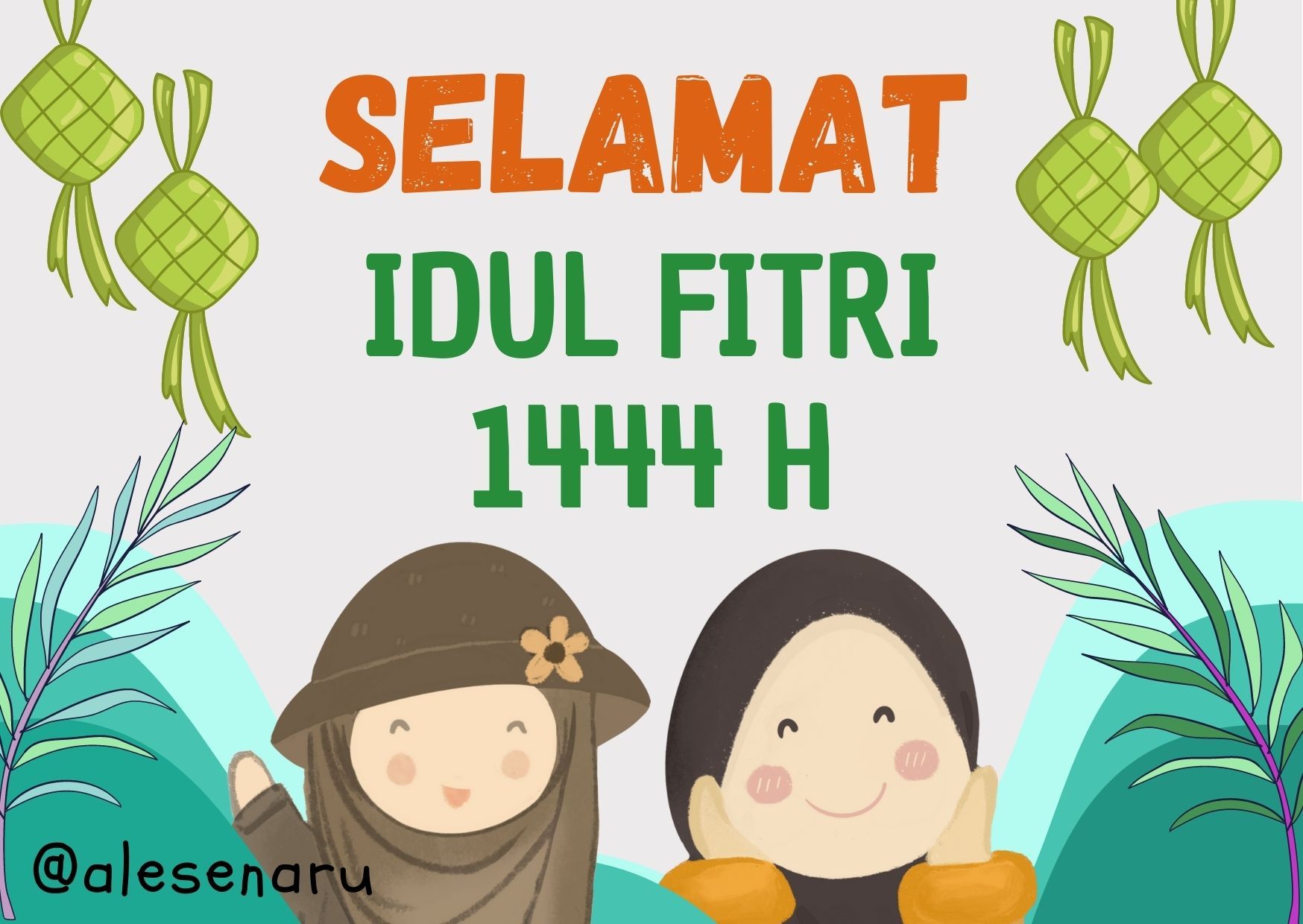 Kartu Ucapan Idul Fitri 2023 untuk Lebaran 22023.*