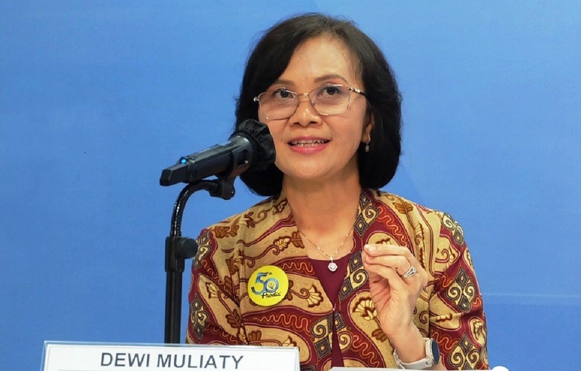 Dewi Muliaty, Direktur Utama Prodia, pada sesi Paparan Publik di Jakarta, Kamis, 13 April 2023. Foto: Prodia