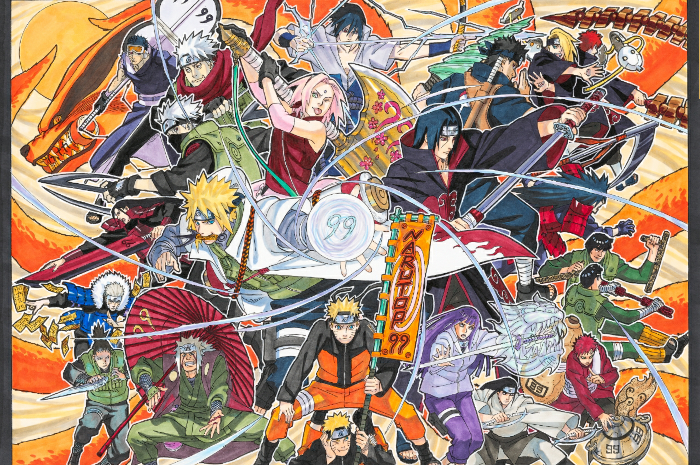 22 karakter Shinobi di serial Naruto, yangRTxà akan digambar langsung oleh Masashi Kishimoto. /naruto-official.com