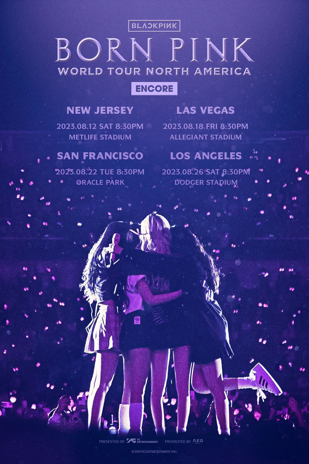 Poster resmi BLACKPINK untuk konser Encore