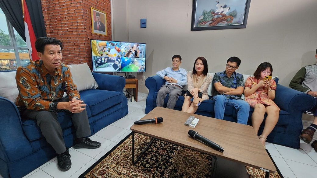 Pertemuan wartawan Indonesia dan Vitenam di Kantor Jaringan Media Siber Indonesia (JMSI) di Jalan Pondok Kelapa Raya, Jakarta Timur, Jumat sore, 14 April 2023. Foto: JMSI