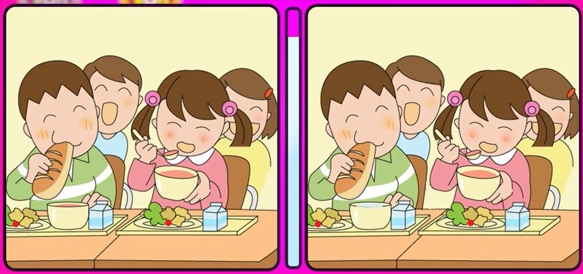 Mana menurutmu perbedaan paling mencolok di gambar remaja yang sedang makan ketika bukber ini? 