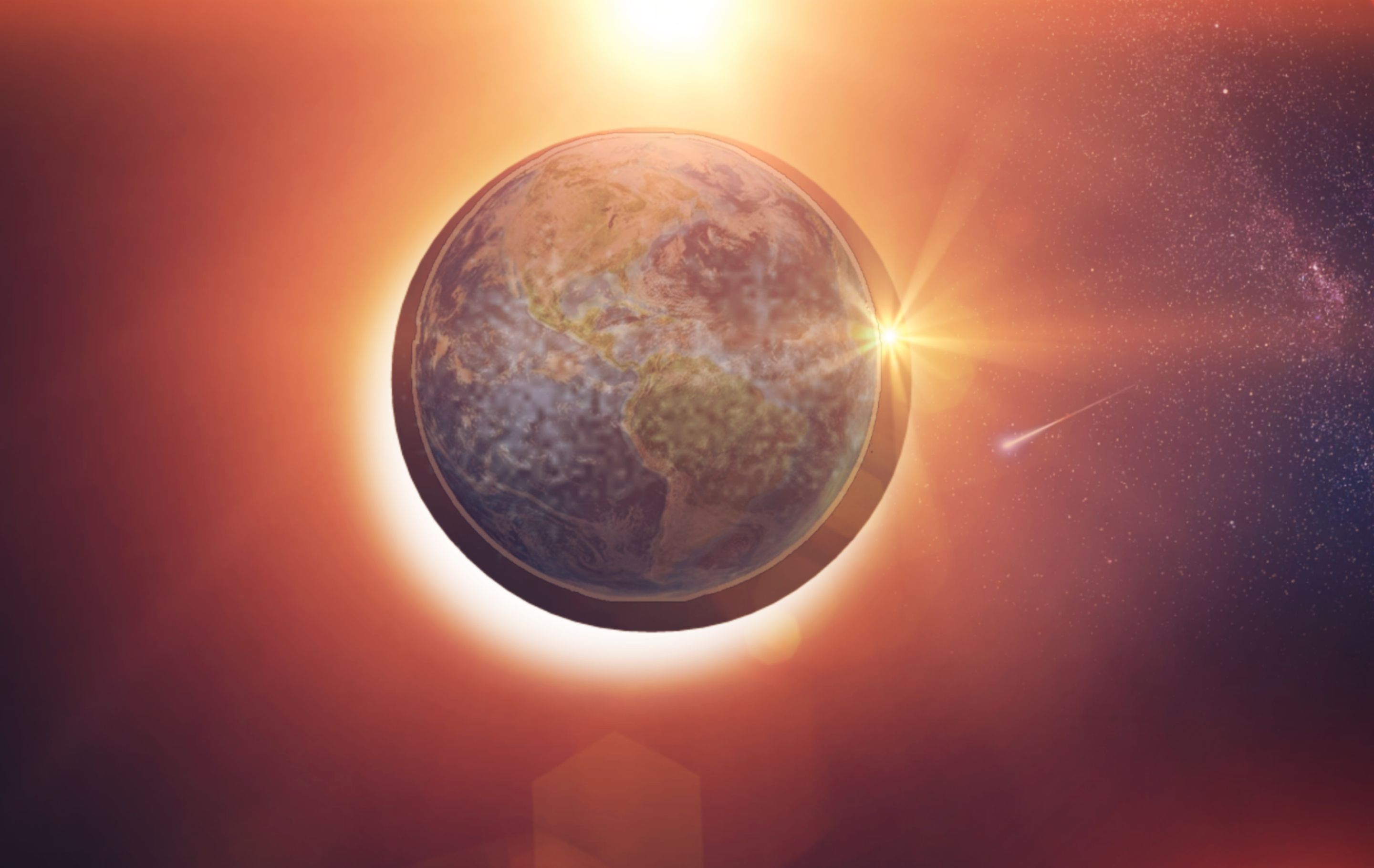 Ilustrasi: Fenomena gerhana matahari hibrida./ Design by  Deni Supriatna - GalamediaNews