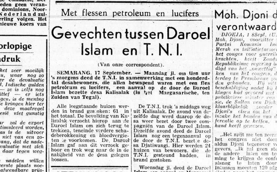De vrije pers terbitan 19 September 1949