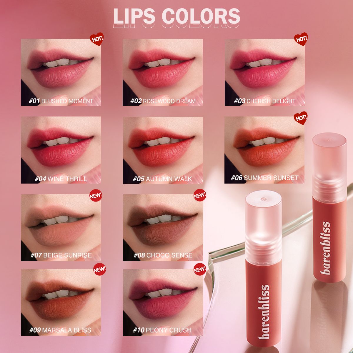 Shades cantik barenbliss Lip Velvet, nantikan 4 shade terbarunya pada bulan ini.