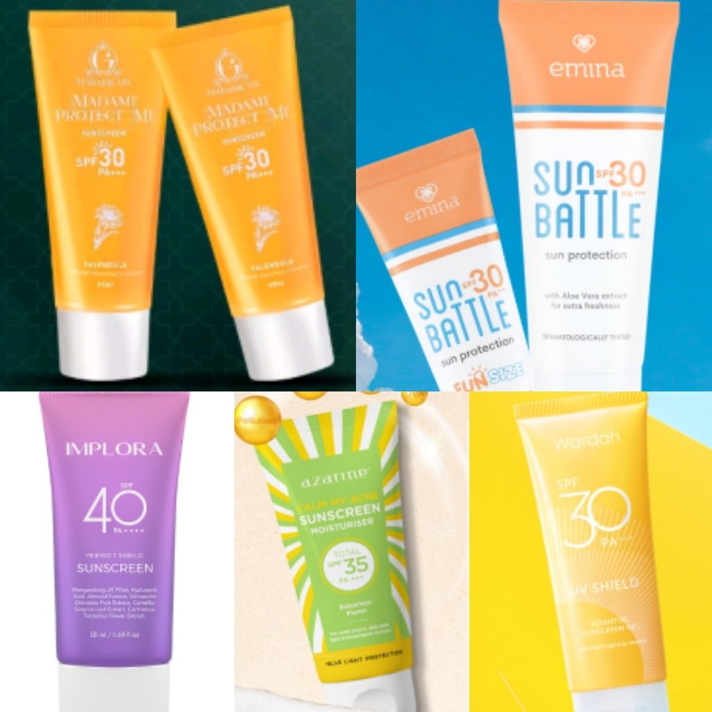 5 Produk sunscreen sekitar Rp30 ribuan