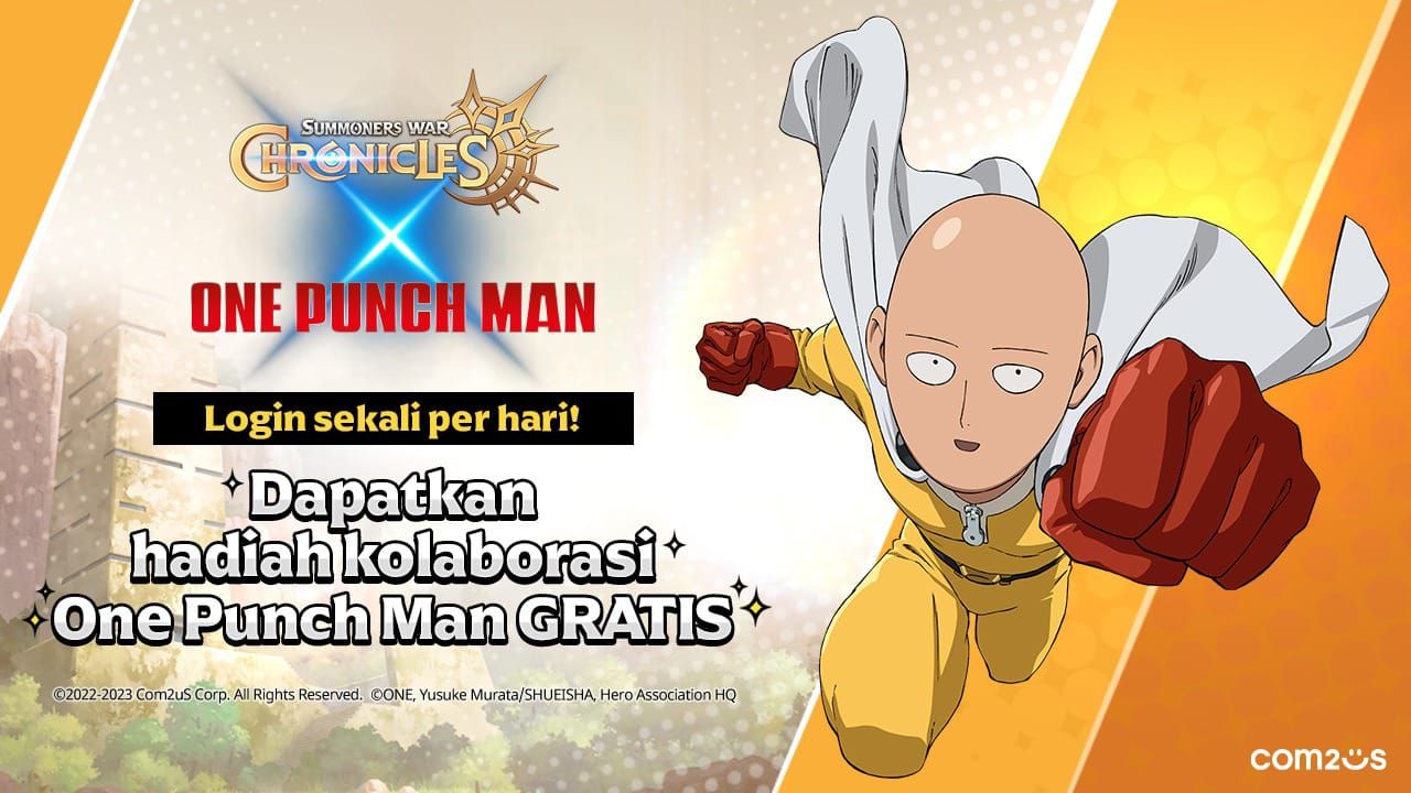 Summoners War: Chronicles x One Punch Man.