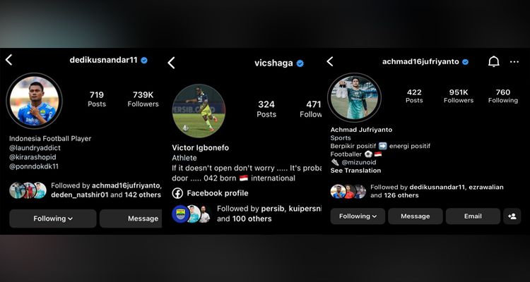 Achmad Jufriyanto alias Jupe dan 2 pemain ini hapus Persib dari bio akun Instagram pribadi mereka. Apakah tanda akan hengkang? 