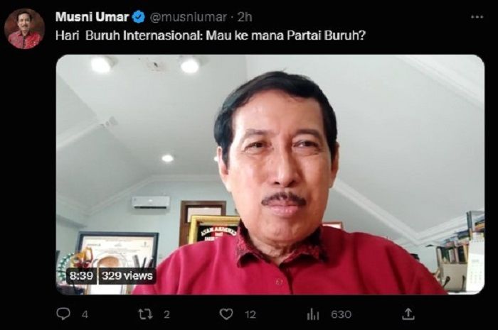 Musni Umar mengkritik Partai Buruh melalui unggahan di Twitter pribadinya.