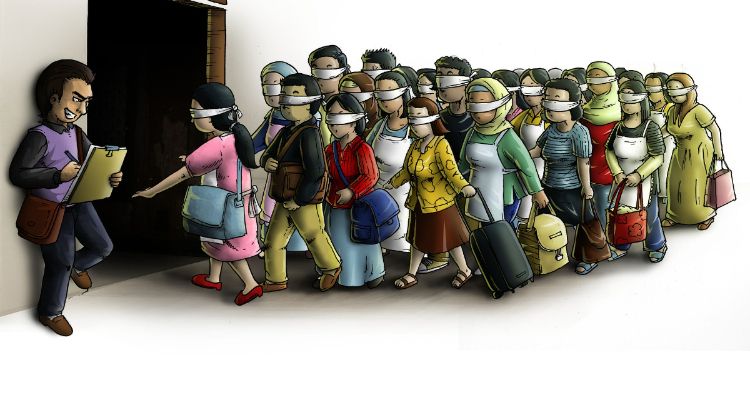 Illustration of human trafficking. Indonesia takes action to evacuate 20 citizens trapped in human trafficking in Myanmar. 
