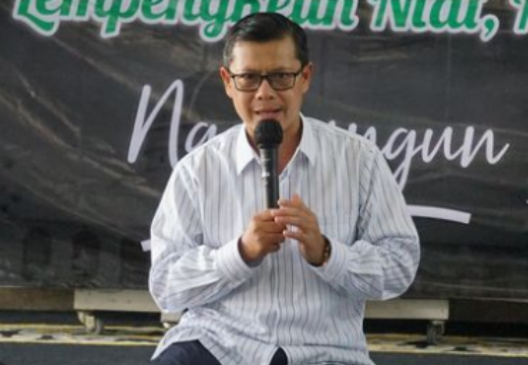 Wakil Bupati Subang Agus Masykur Rosyadi saat memberikan sambutan terkait BUMDes.