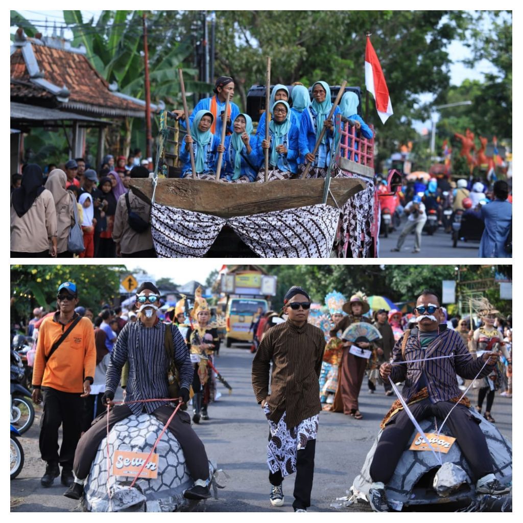 Masyarakat antusias menyaksikan pawai Bantul Inclusive Carnival.