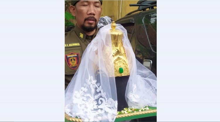 Mahkota Binokasih dihadirkan di Kawali, Kabupaten Ciamis, Kamis 11 Mei 2023.*/kabar-priangan.com/Endang SB