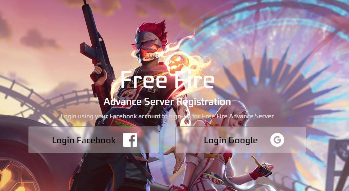 Tampilan website tempat mendaftar Free Fire Advance Server./Garena Free Fire