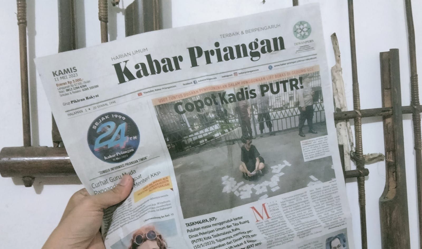 Harian Umum Kabar Priangan Edisi Kamis 11 Mei 2023.*/kabar-priangan.com/Arief Farihan Kamil