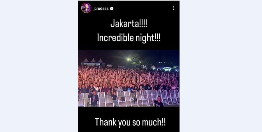 Kibordis Dream Theater Jordan Rudess mengunggah konsernya di Ecopark, Ancol, Jakarta, Jumat, 12 Mei 2023 malam, dalam aku media sosial .*/Instagram/@jcrudess