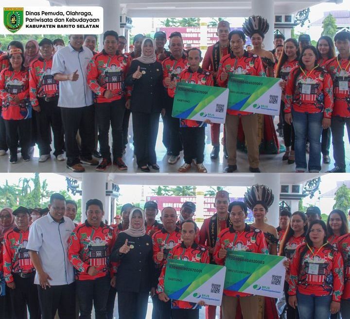 Pj Bupati Barito Selatan melepas Kontingen Barsel menuju Festival Budaya Isen Mulang FBIM 2023