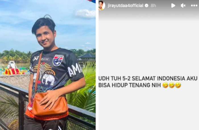 Jirayut artis Thailand yang sempat kena imbas dari pertandingan final sepakbola Indonesia vs Thailand yang diwarnai baku pukul.