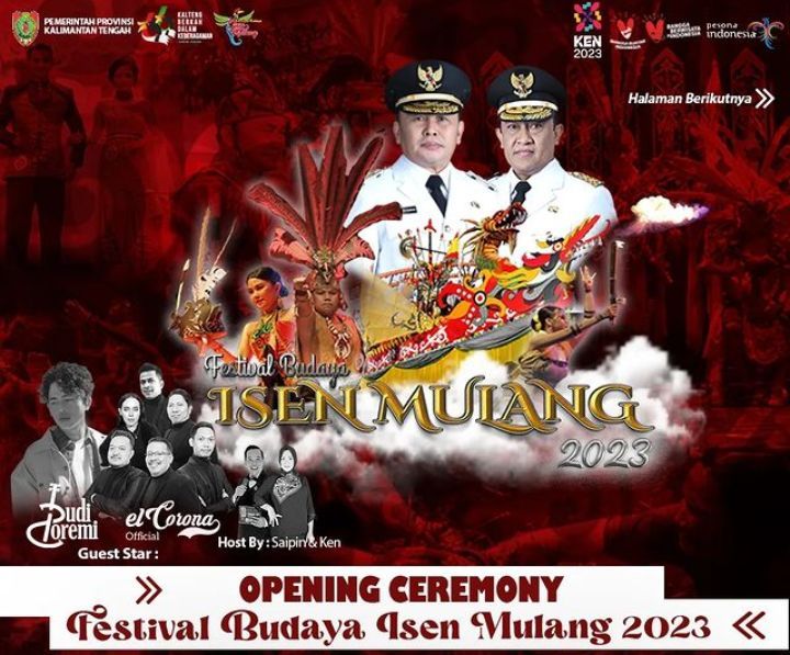Kalender of Event terbesar di Kalimantan Tengah Festival Budaya Isen Mulang FBIM 2023