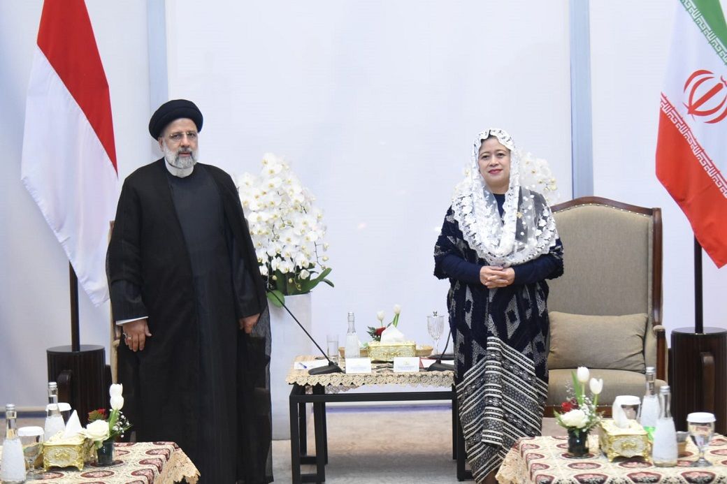 Presiden Iran Ebrahim diterima Ketua DPR RI Puan Maharani di Gedung DPR, Kompleks Parlemen, Senayan, Jakarta, Selasa sore, 23 Mei 2023. Foto: Istimewa