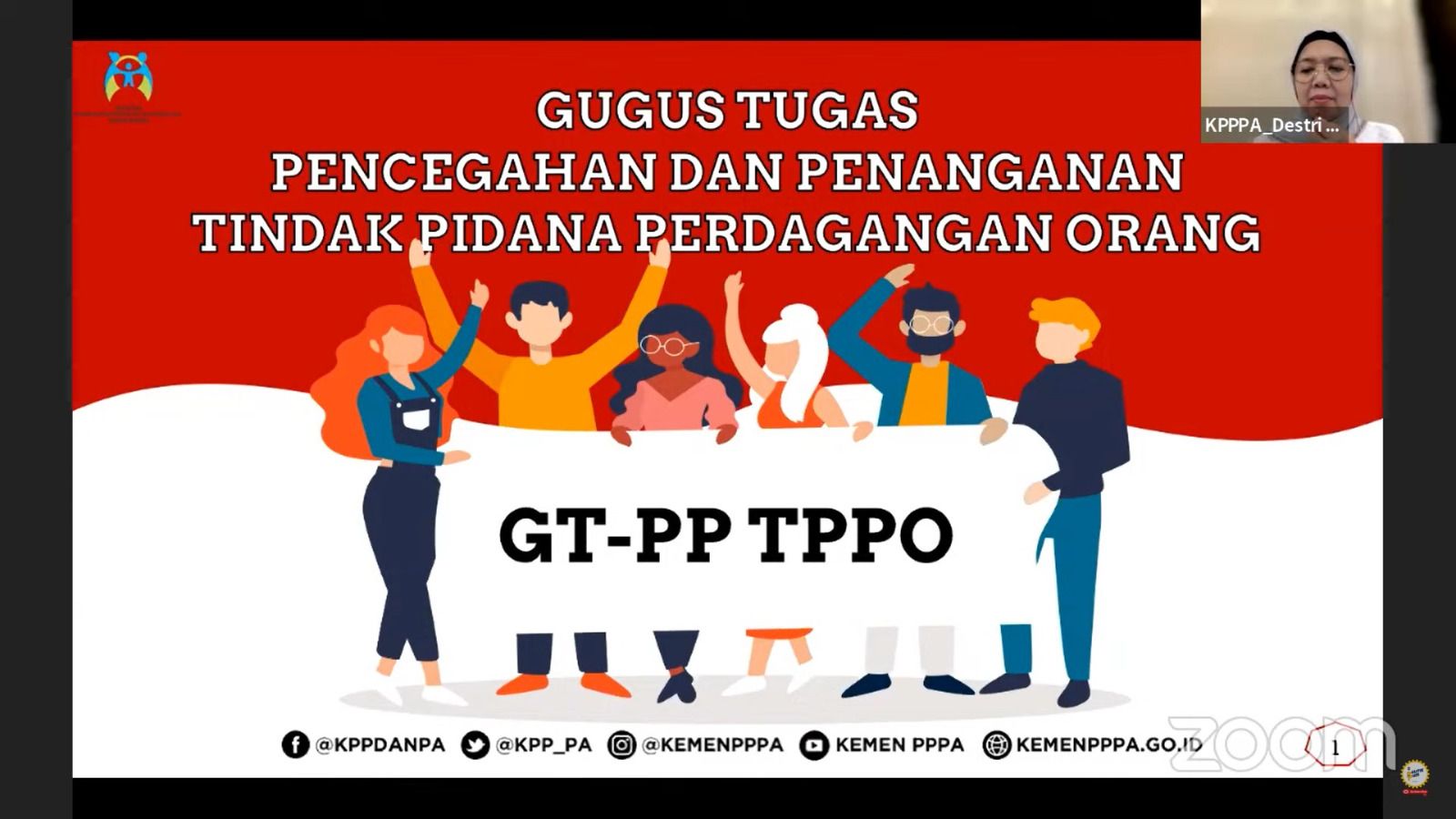 Dialog bersama dalam webinar bertajuk "Sinergi Penanganan dan Pencegahan TPPO” yang difasilitasi oleh Direktorat Jenderal (Ditjen) Politik dan Pemerintahan Umum (Polpum) Kemendagri, Selasa (23/5/2023).