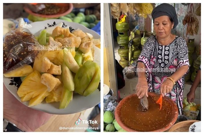 Warung Rujak Buka 24 Jam! Kuliner Surabaya Rujak Madura dengan Harga Murah Meriah