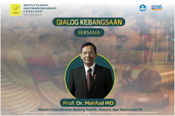 Menkopolhukam Mahfud MD berkunjung ke Ledalero, Maumere, Flores, NTT.
