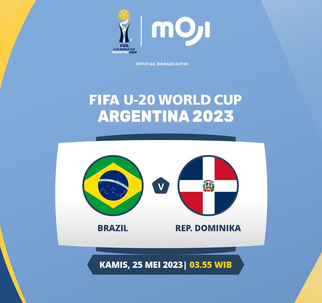 Jadwal Acara Moji TV Hari Ini Kamis 25 Mei 2023: Ada Brazil vs Dominika di Piala Dunia U20, dan Vidio Sinetron