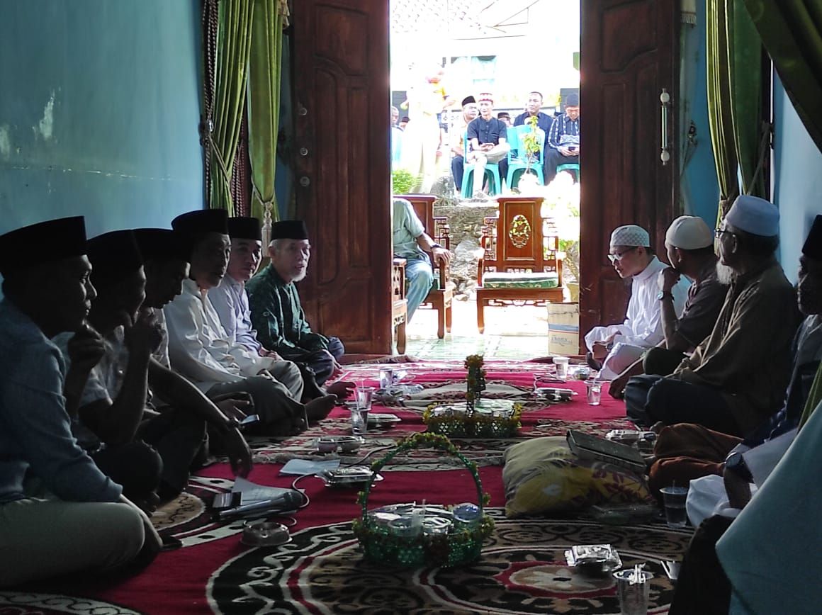 Saat jemaah haji di Lampung mengadakan pengajian walimatussafar.