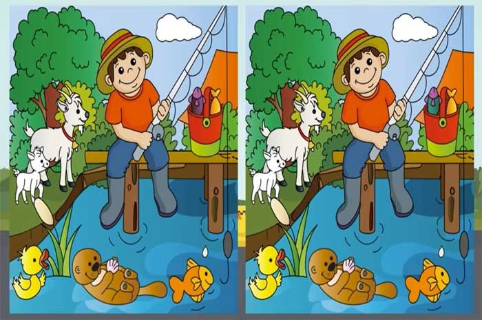Anda jenius jika berhasil mengenali tiga perbedaan pada tes IQ gambar tersebut dengan waktu yang sangat singkat.