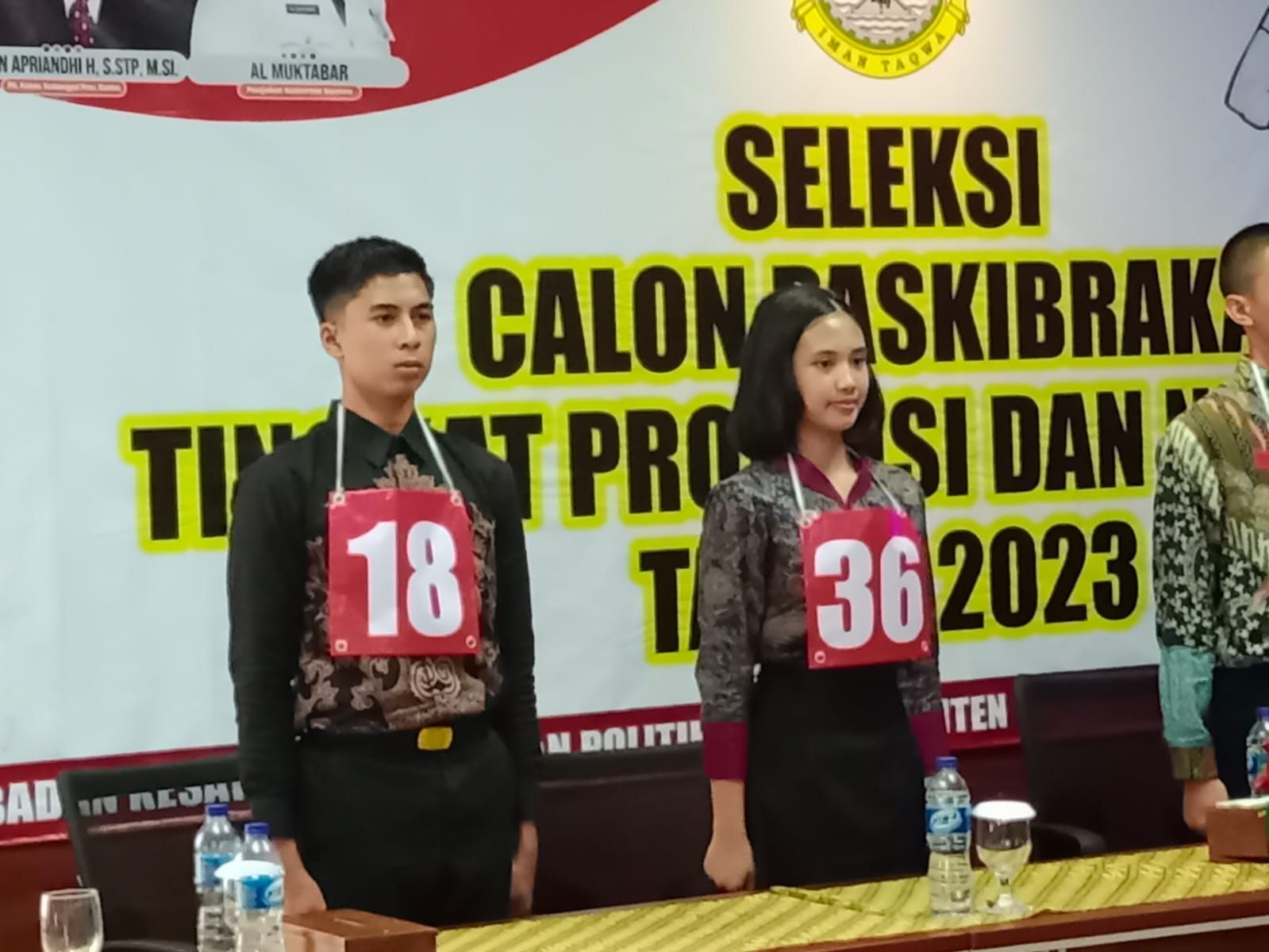 Dzaky Abiyyu Ryanza (nomor urut 18), pelajar Kabupaten Serang yang berhasil lolos jadi Paskibraka tingkat nasional saat ikut seleksi Paskibraka tingkat Provinsi Banten. 