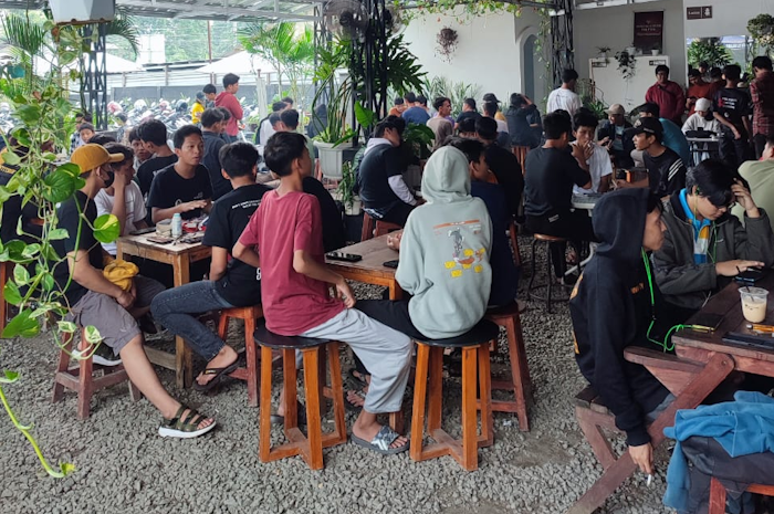 Suasana FFML Nusantara Series 2023 Depok di kafe To.see Coffee & Eatery, Depok, Jawa Barat, Minggu (28/5/2023).