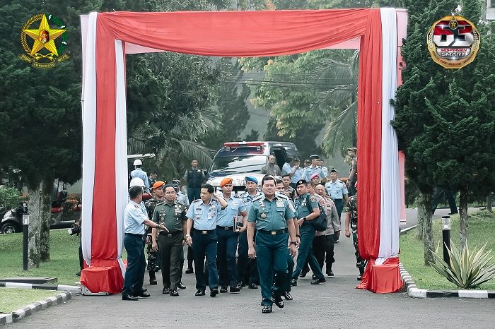 Panglima TNI Laksamana TNI H. Yudo Margono, SE, M.M., C.S.F.A saat tiba di Sesko AU Lembang, Jawa Barat, Selasa, 30 Mei 2023./IST