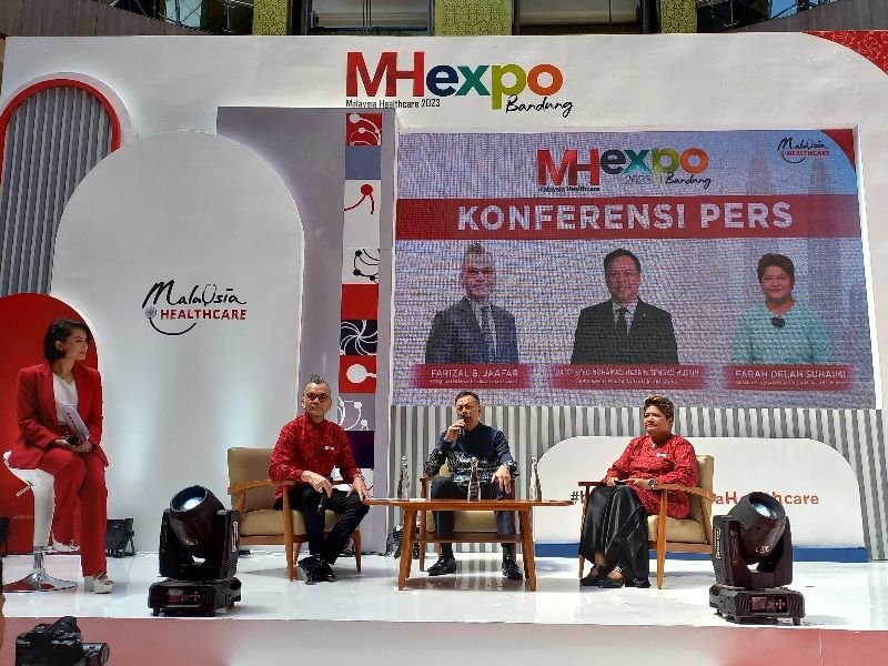 Konferensi pers acara Malaysia Healthcare Expo (MH Expo) di Trans Studio Mall Bandung, Jalan Gatot Subroto, Kamis, 1 Juni 2023./Lucky M Lukman/Galamedianews