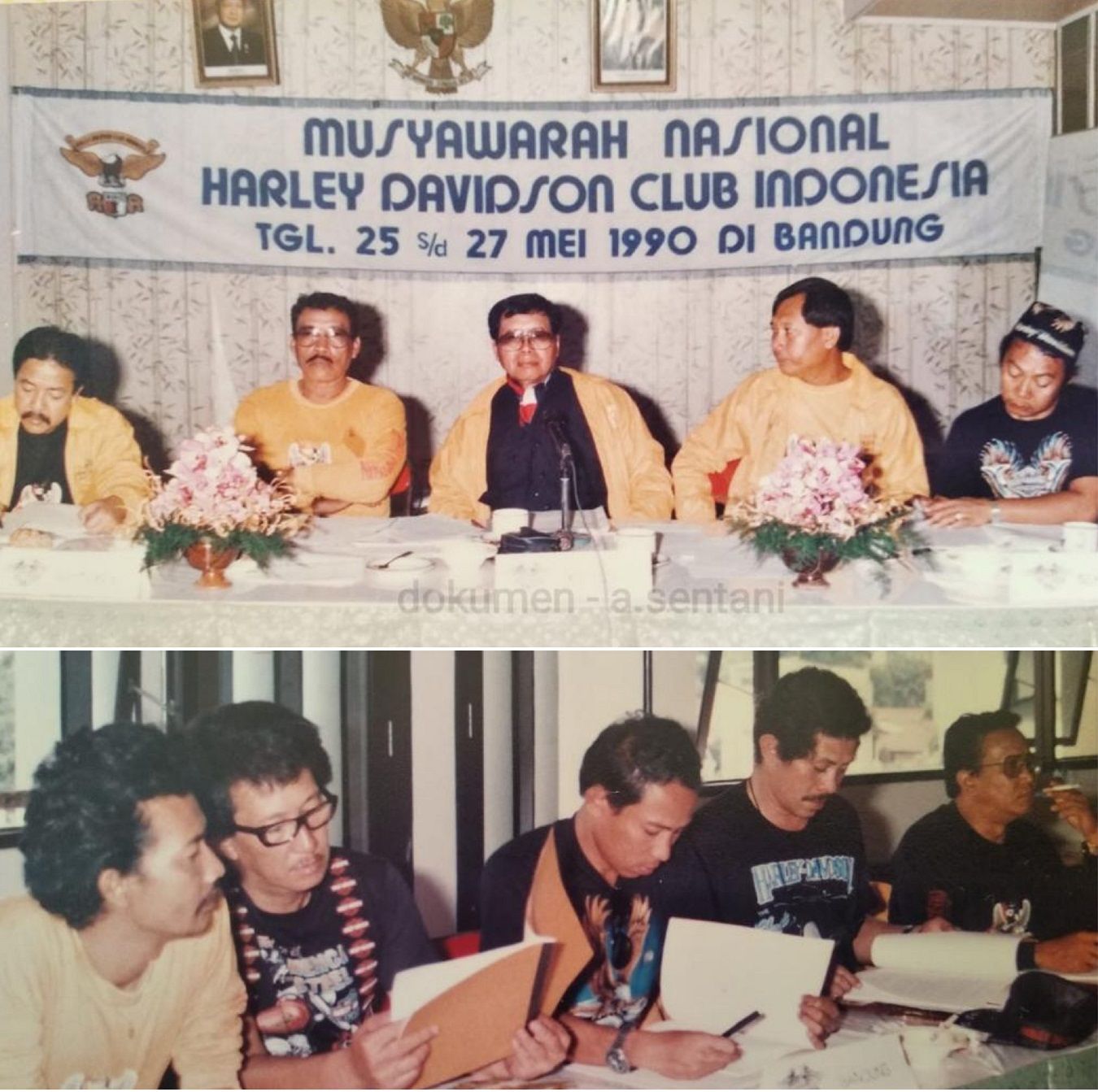 Suasana saat berlangsung Munas I HDCI di Gedung Wisma Cahaya Garuda, Bandung, 25-27 Mei 1990, yang bermuara pada terbentuknya Harley Davidson Club Indonesia pada 28 Mei  1990./*    