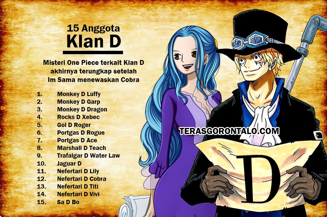 Inilah Daftar 15 Anggota Klan 'D' yang Terungkap Usai Nefertari Vivi dan Sabo Menjadi Bagian Ras Terkuat di One Piece