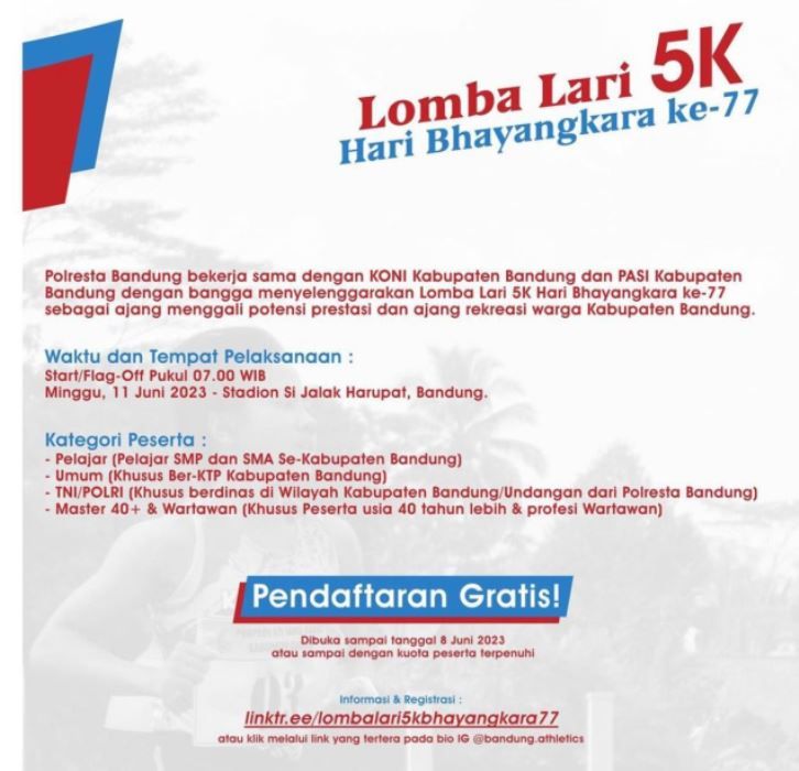 Lomba Lari Polresta Bandung.