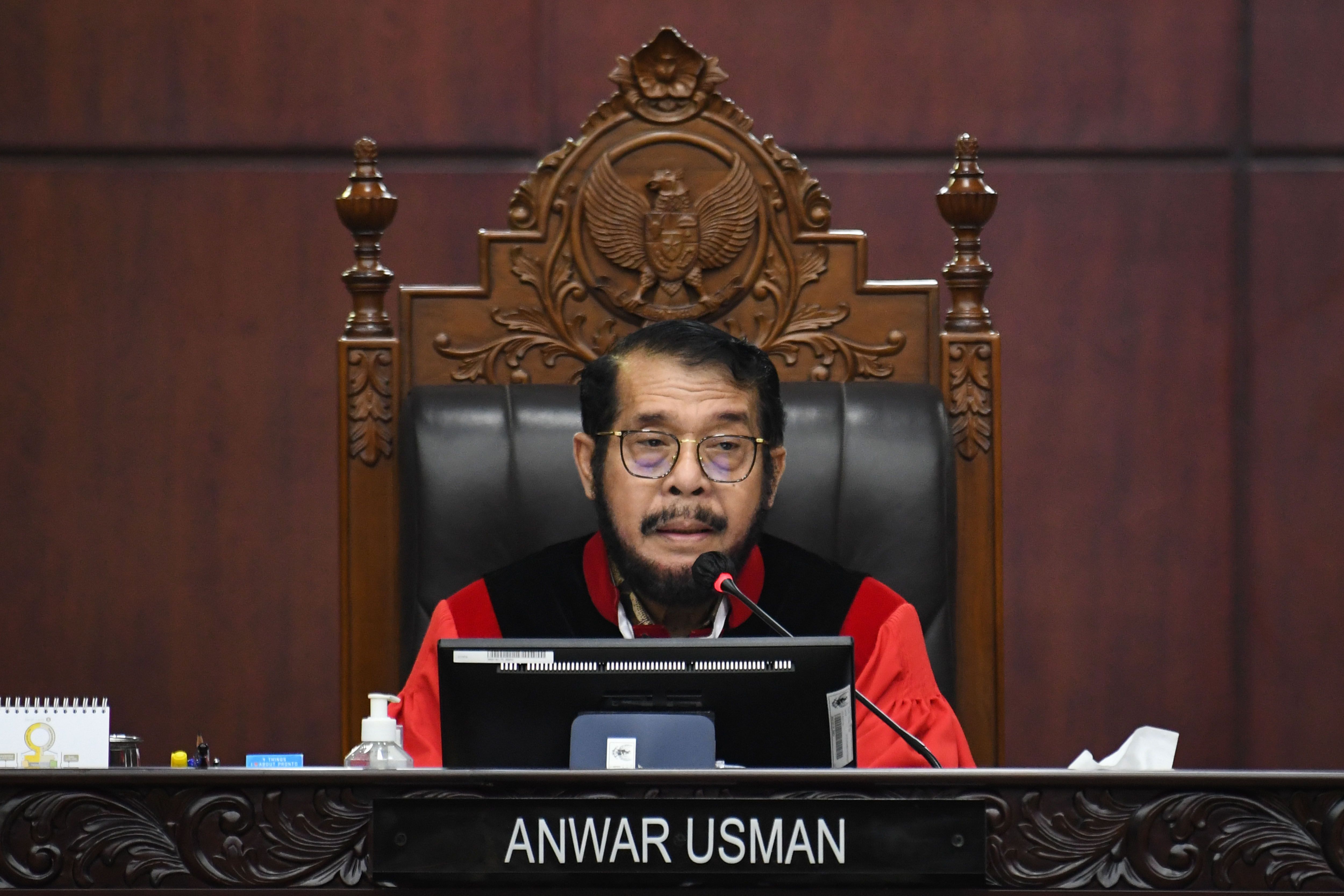Ketua Majelis Hakim Mahkamah Konstitusi (MK) Anwar Usman.