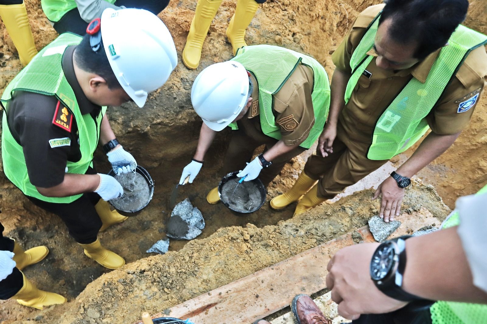 Peletakan Batu Pertama Pembangunan Kantor Cabang Dinas Pendidikan Wilayah IV Bangka Belitung di Mentok