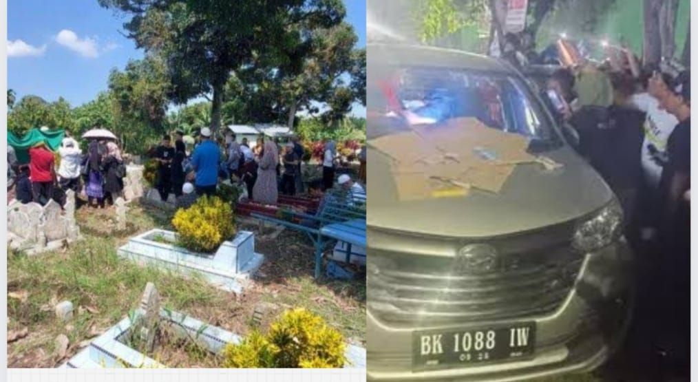 Lokasi pemakaman korban pembunuhan Fonda Harianingsih di Perkuburan Islam Kebun Lada dan mobil korban ditemukan tewas  bersimbah darah dengan 21 luka tusukan 