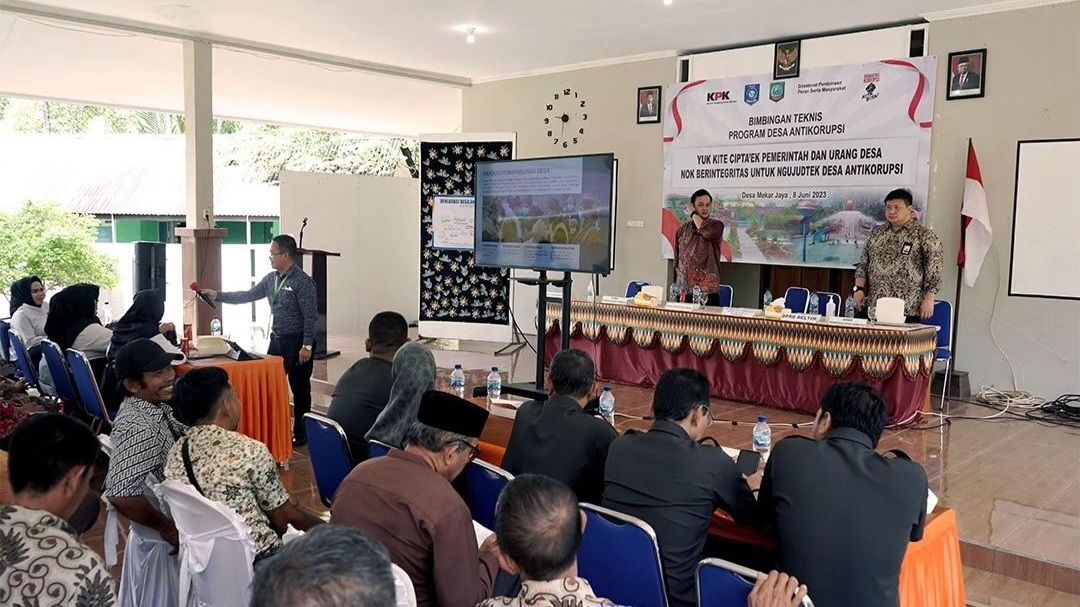 Bimbingan Teknis Program Desa Anti Korupsi di Desa Mekar Jaya, Kabupaten Belitung Timur