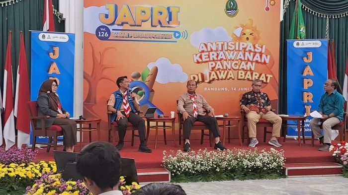Acara JAPRI (Jabar Punya Informasi) dengan tema Antisipasi Kerawanan Pangan di Jabar, di Gedung Sate Bandung, Rabu, 14 Juni 2023./ist