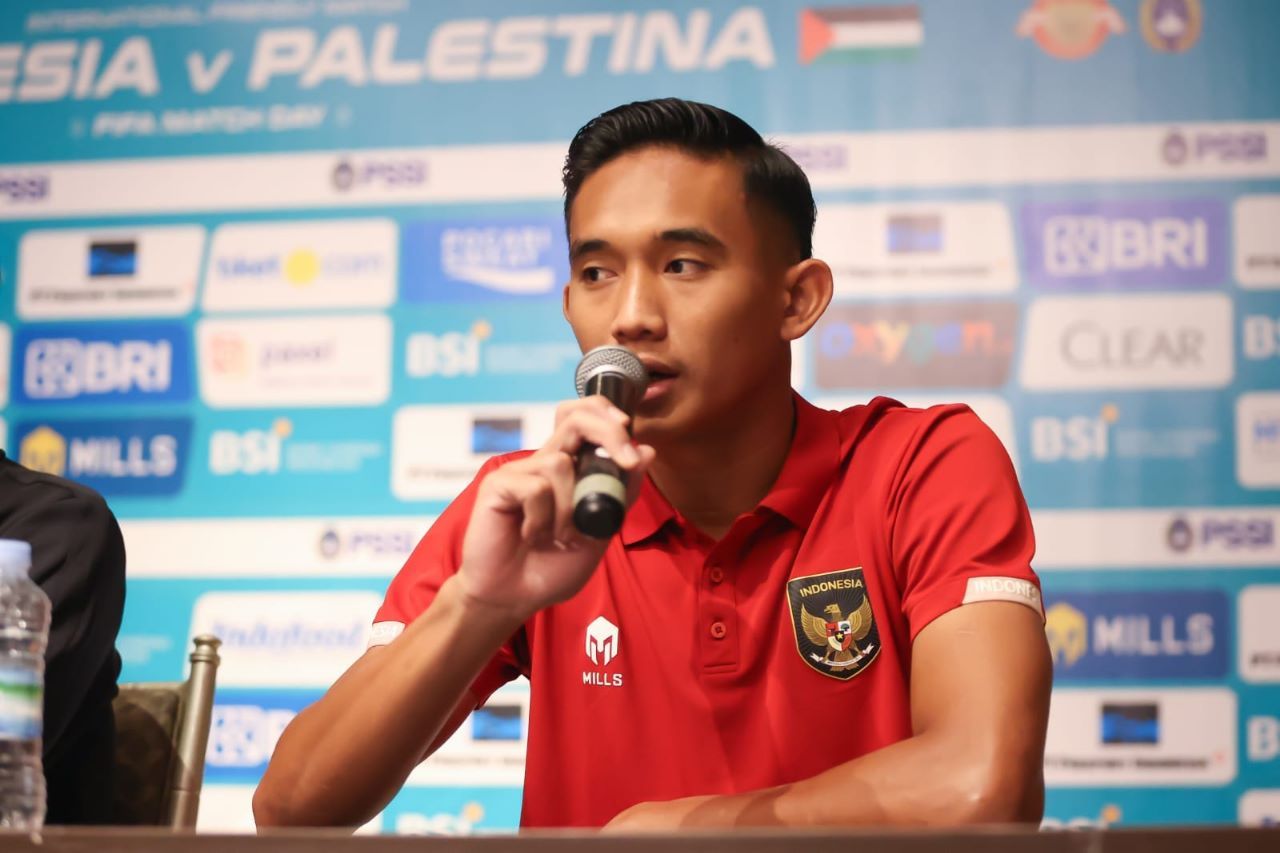 Ambisi Rizky Ridho menang melawan Timnas Palestina bersama Timnas Indonesia.