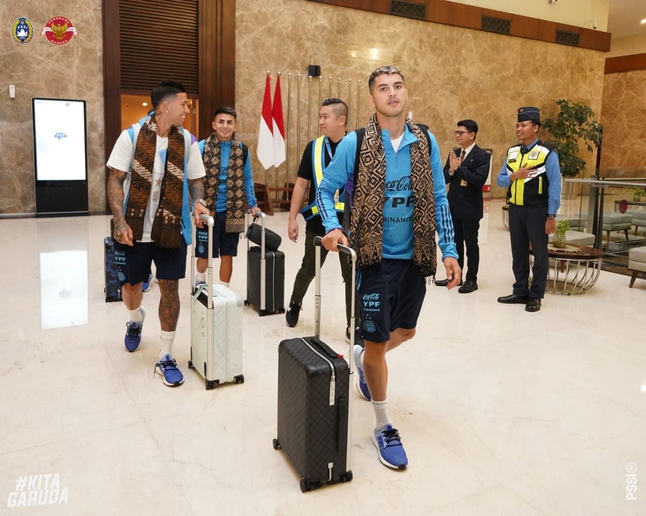 Timnas Argentina tiba di Indonesia