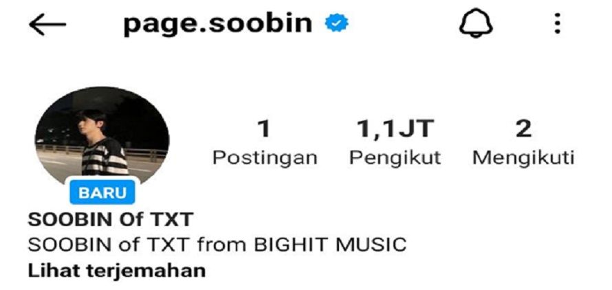 Instagram Soobin TXT.